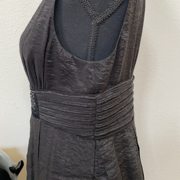 BCBG Elegant Sequined Waist Black Dress Size 10 - Picture 6 of 10